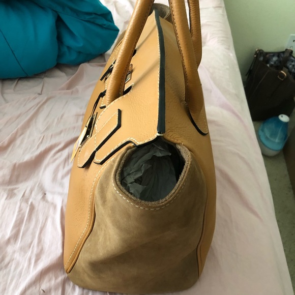 Omia leather Satchel! Brand New $1190 retail - Picture 7 of 8